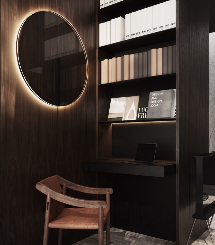 A Cozy Home Office With Minimalist Design Elements