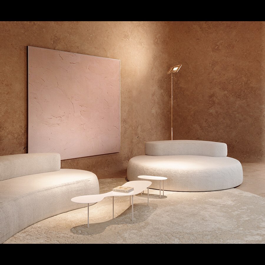 Minimalist Interior Design With Curved Sofas And Accent Lighting