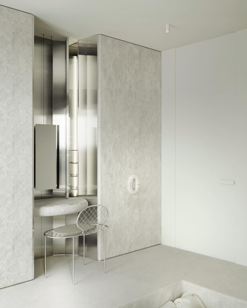 Minimalist Interior Design with Sleek Furniture and Geometric Shapes