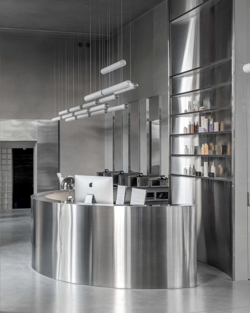 Sleek Steel Entrance Greets Visitors. Architectural, Commercial, Residential Interior, Exterior Design | Sivak+Partners