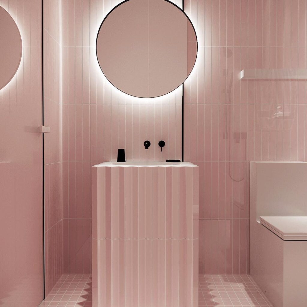 A Modern Bathroom Design with Sleek, Minimalist Elements