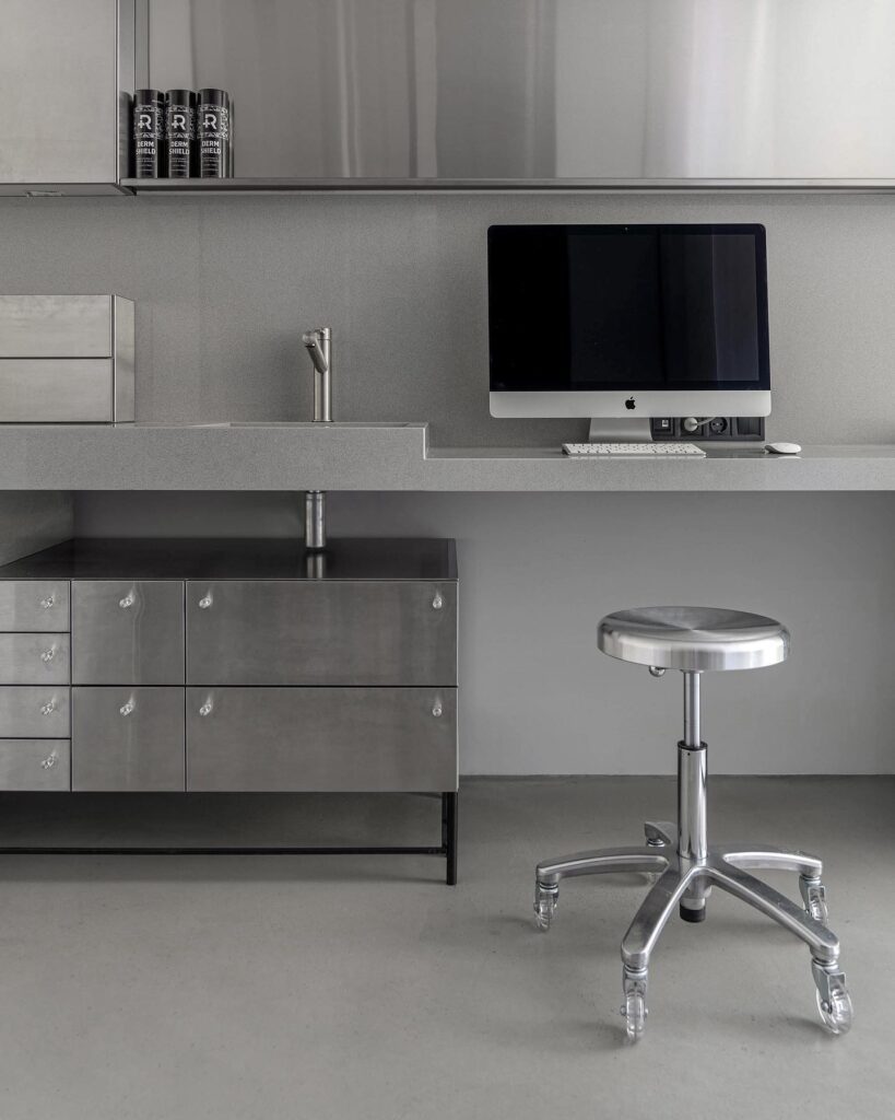 A Modern Interior Design With A Sleek Workstation