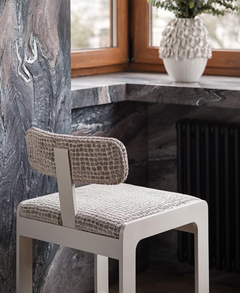 Modern Upholstered Chair In Cozy Interior