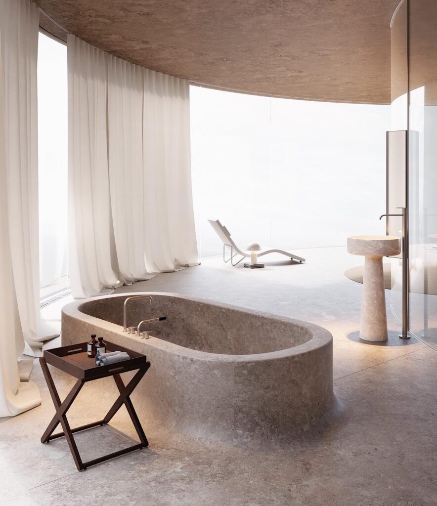 A Spacious And Minimalist Bathroom Design