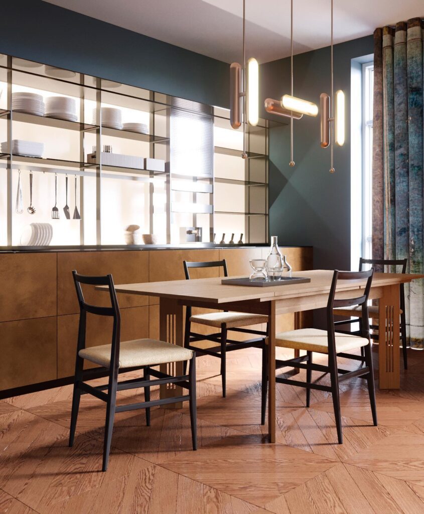 Stylish Kitchen and Dining Area Designed by Sivak+Partners