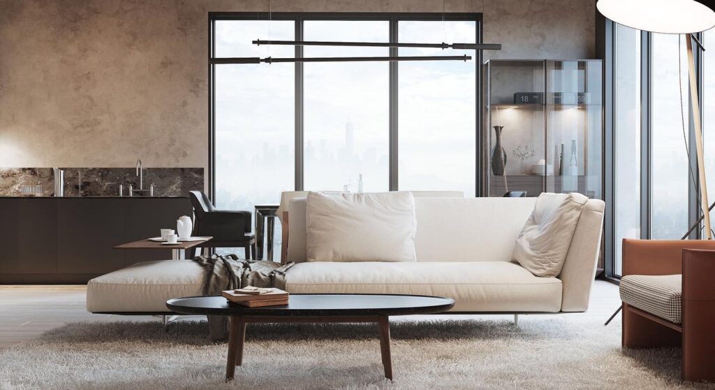 Elegant Interior Design of a Luxury Living Room by Sivak+Partners