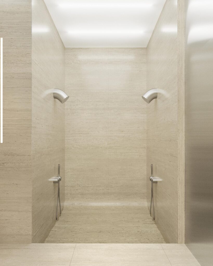 A Minimalist Shower Room with Sleek Design