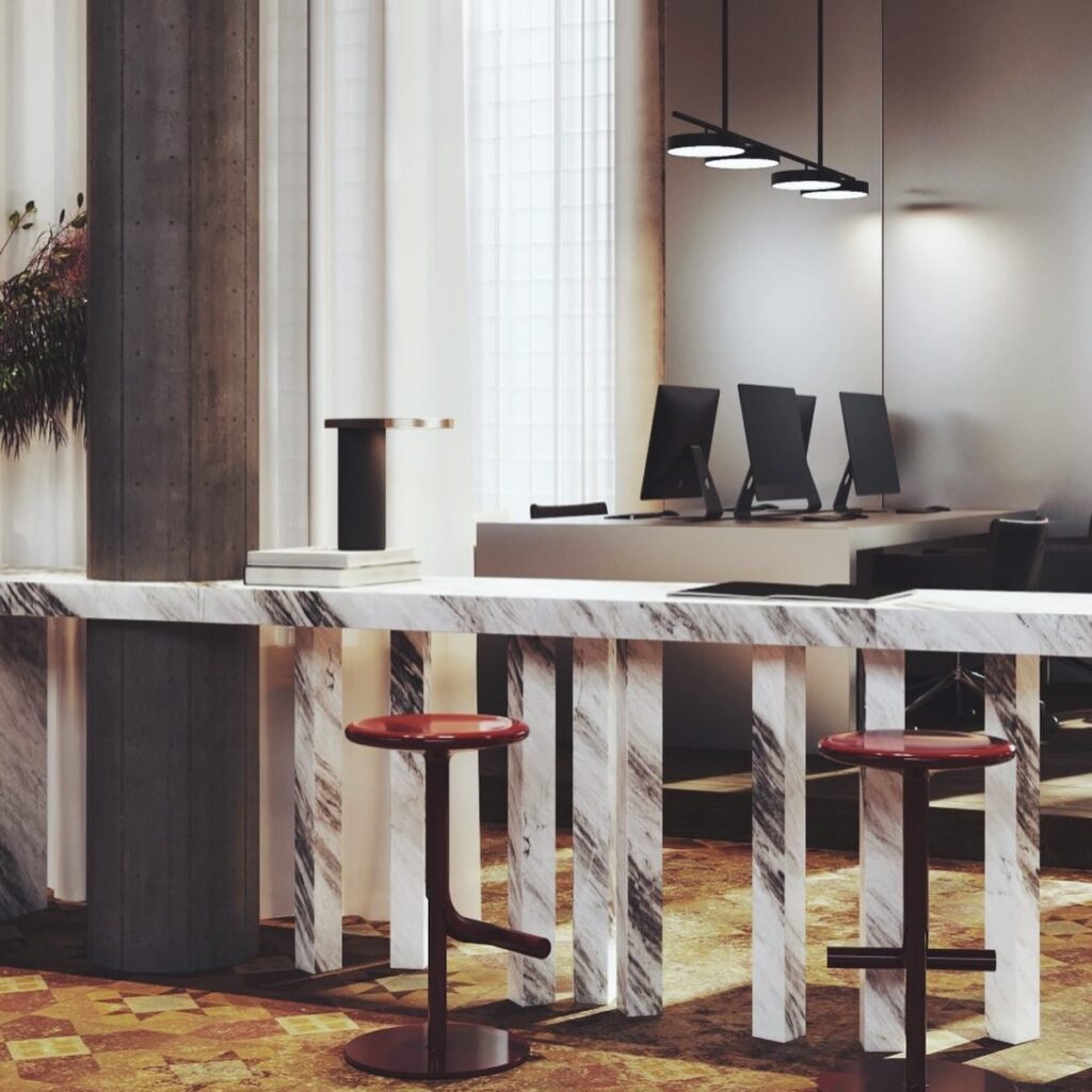 Modern Interior Design with Sleek Furnishings and Lighting