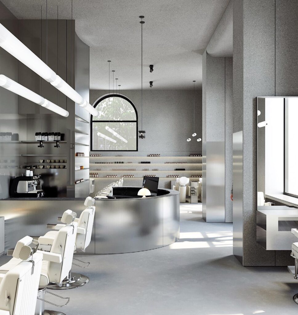 The Sleek and Modern Interior Design of a Salon by Sivak+Partners