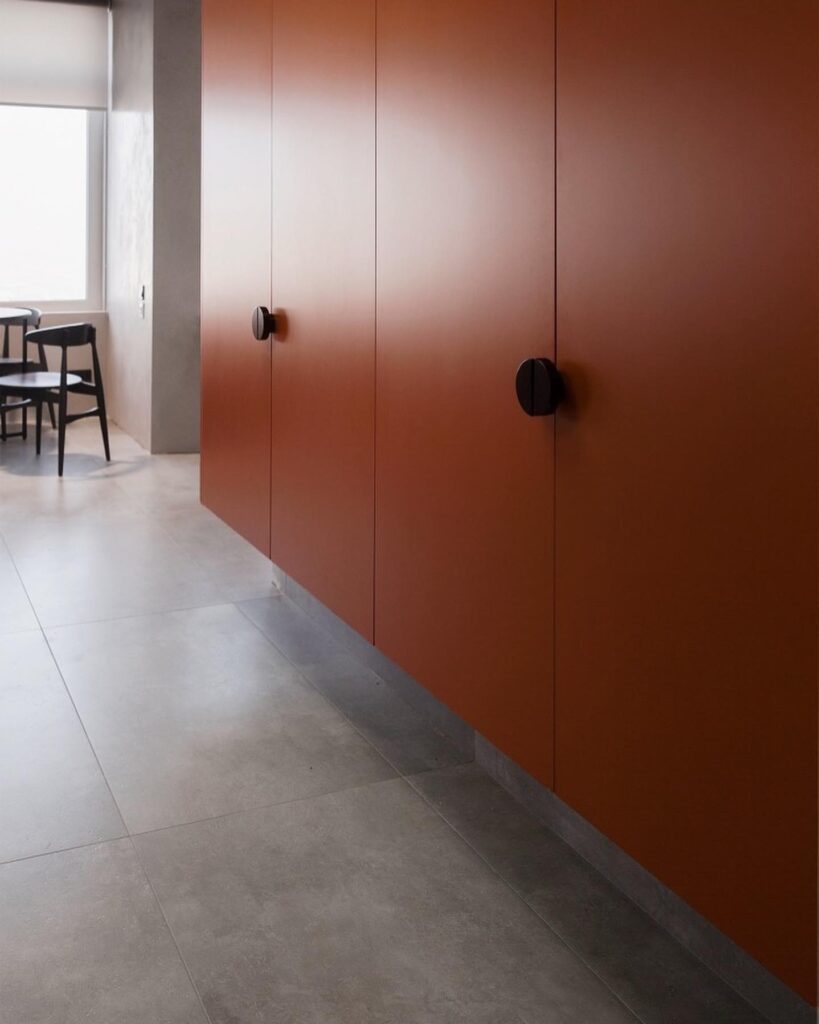 Sleek and modern interior design with warm tones