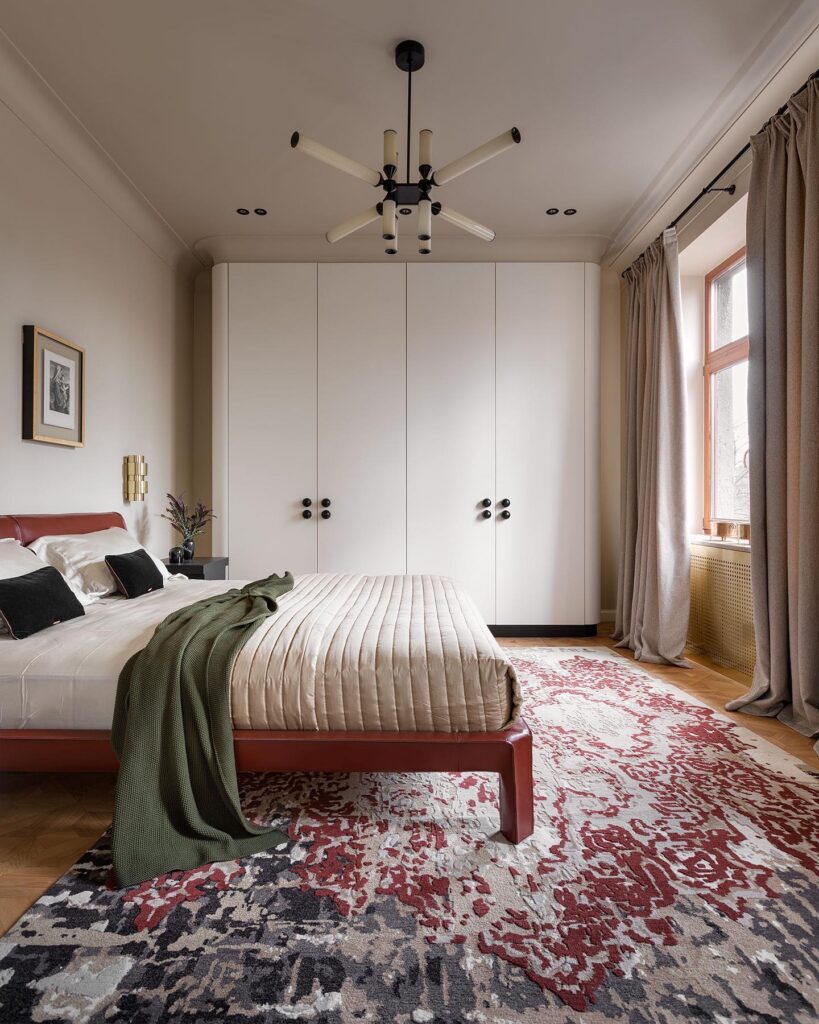 A Spacious Bedroom Interior with Minimalist Design Elements