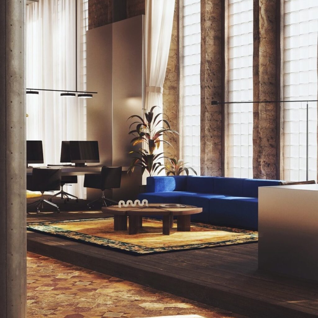 Spacious Interior Design With Rustic Elements